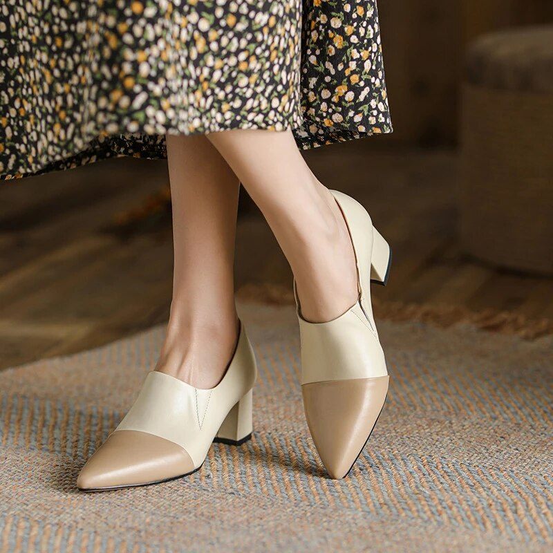 Romelia Dam Pumps Skor - Beige