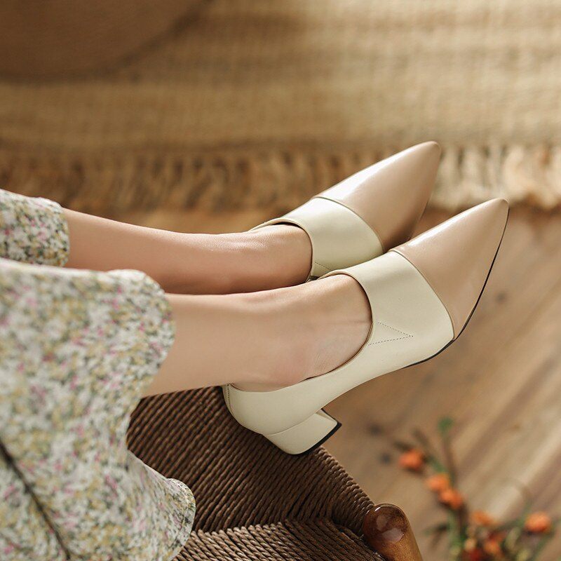 Romelia Dam Pumps Skor - Beige