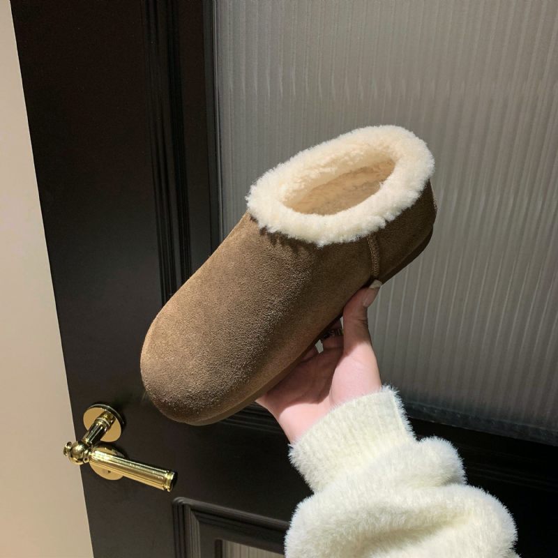 Romina Plysch Vinter Snow Flat Tofflor För Kvinnor - Brun