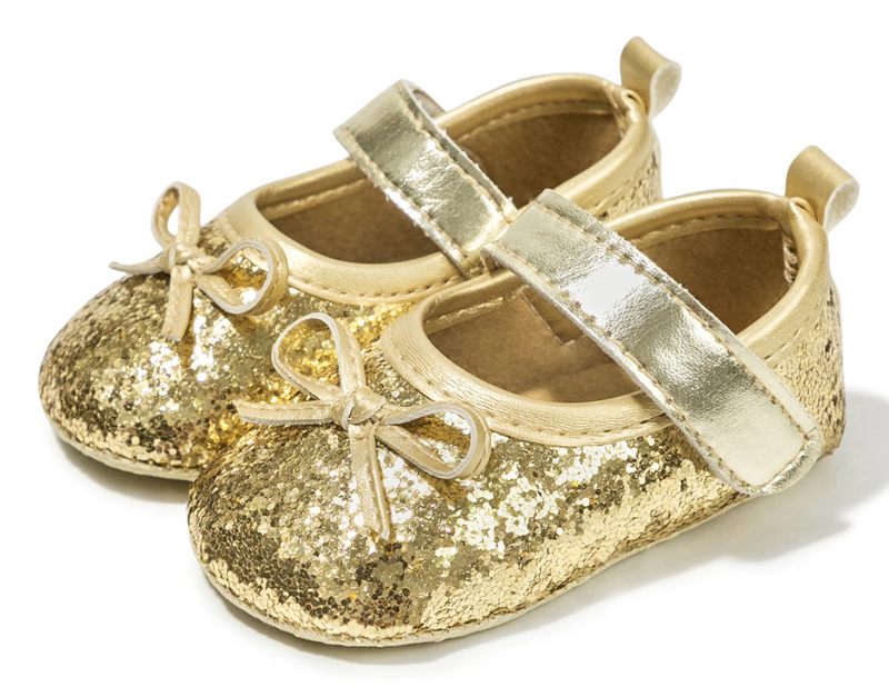 Rosalia Baby Platta Skor För Tjejer - Guld