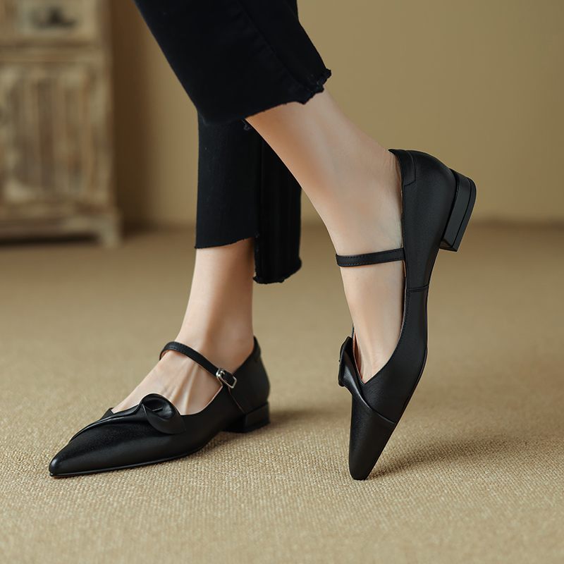Rosaura Dam Elegant Flats Pumps - Svart