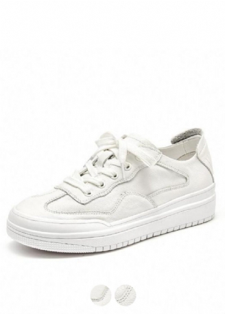 Rosie Dam Sneakers Platt Äkta Läder