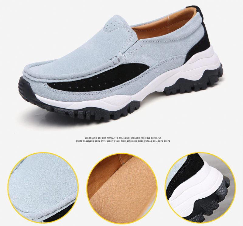 Rosner Slip-on Sneakers I Läder För Kvinnor - Grå