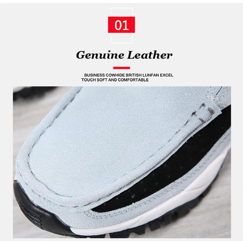 Rosner Slip-on Sneakers I Läder För Kvinnor - Grå