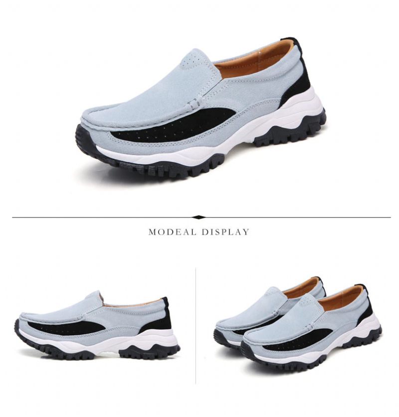 Rosner Slip-on Sneakers I Läder För Kvinnor - Grå