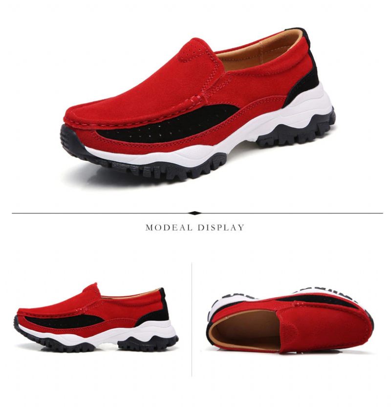 Rosner Slip-on Sneakers I Läder För Kvinnor - Grå