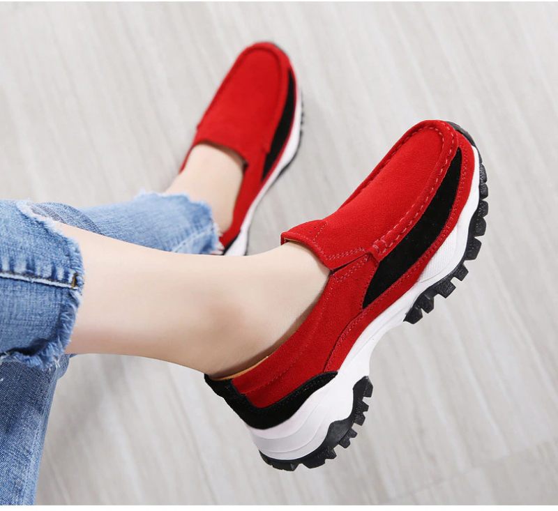 Rosner Slip-on Sneakers I Läder För Kvinnor - Grå
