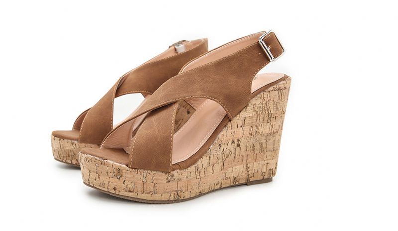 Rousey Wedges - Brun