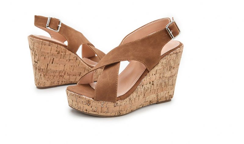 Rousey Wedges - Brun