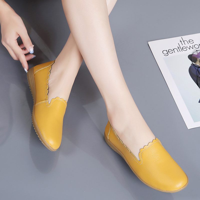 Roxy Casual Loafer Skor I Läder För Kvinnor - Svart