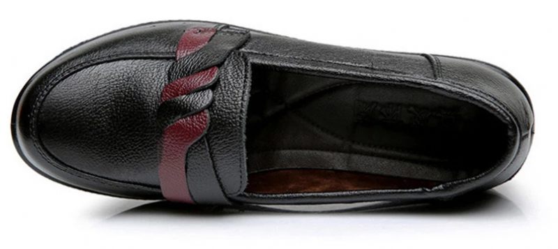 Rubby Loafer Skor I Läder För Kvinnor - Svart