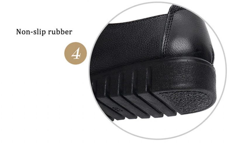 Rubby Loafer Skor I Läder För Kvinnor - Svart