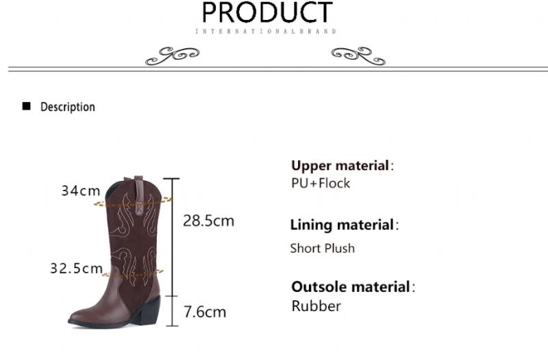 Rubio Boots Mid Calf - Brun