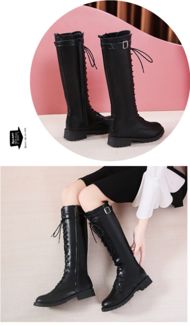 Safiro Boots Knälång - Svart