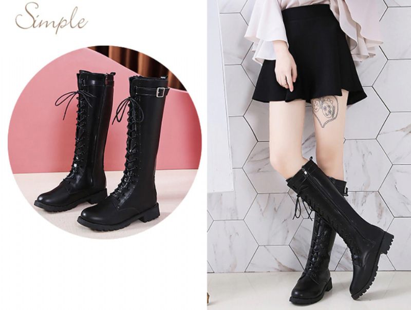 Safiro Boots Knälång - Svart