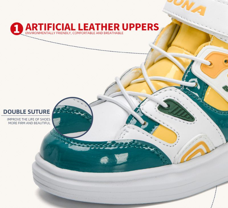Salibi Pojkar Höga Sneakers - Röd