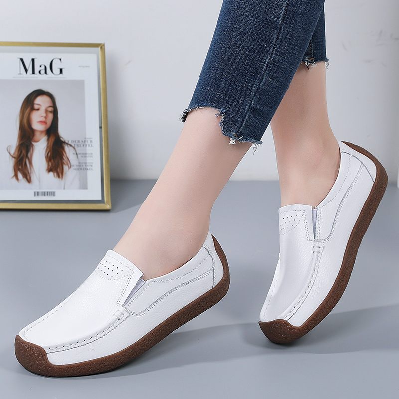 Salma Casual Loafer Skor I Läder För Kvinnor - Svart