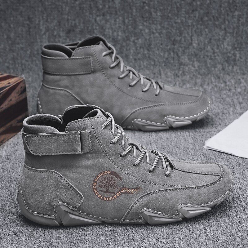 Salvio Klassiska Sneaker För Män - Grå