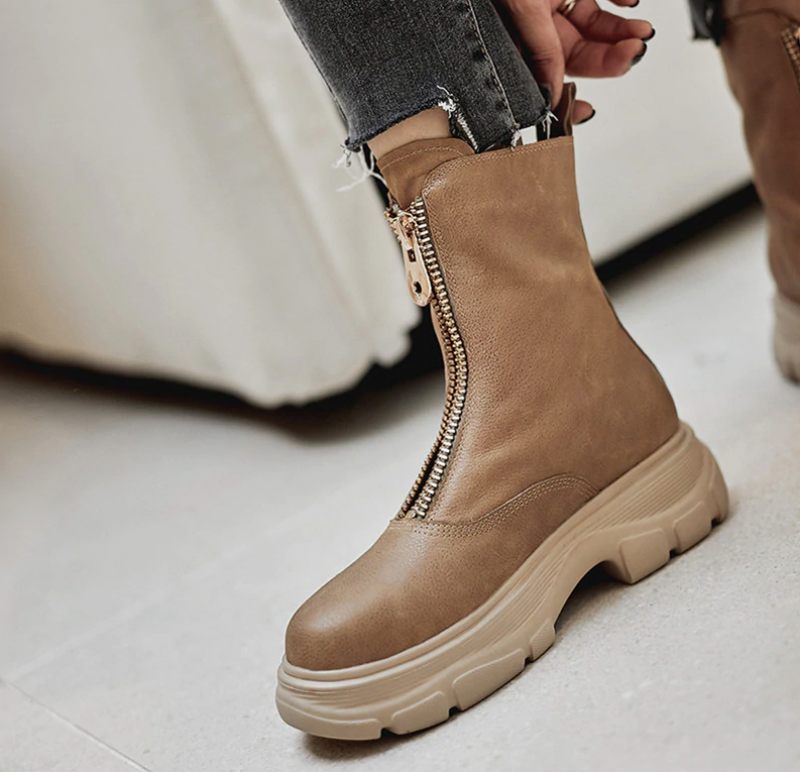 Samay Boots Ankelhöjd - Aprikossyntetfoder