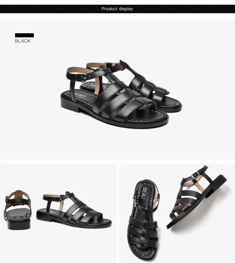 Sandal I Lera För Kvinnor - Svart