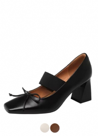 Sandy Eleganta Pumps Med Grov Klack För Kvinnor