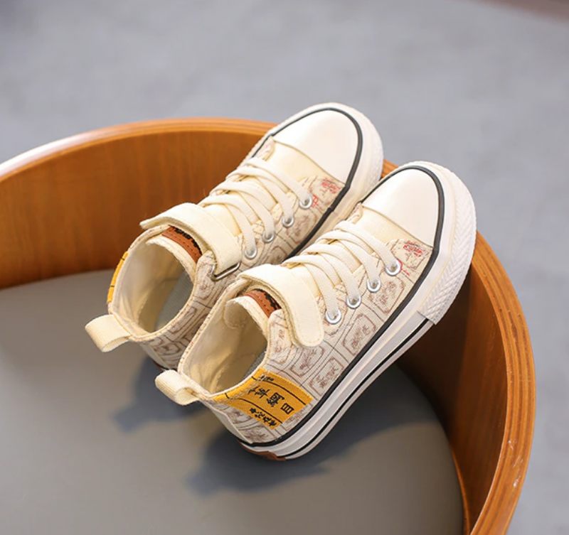 Sant Unisex High Top Sneaker För Barn - Beige