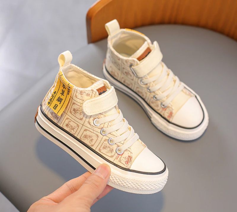 Sant Unisex High Top Sneaker För Barn - Beige