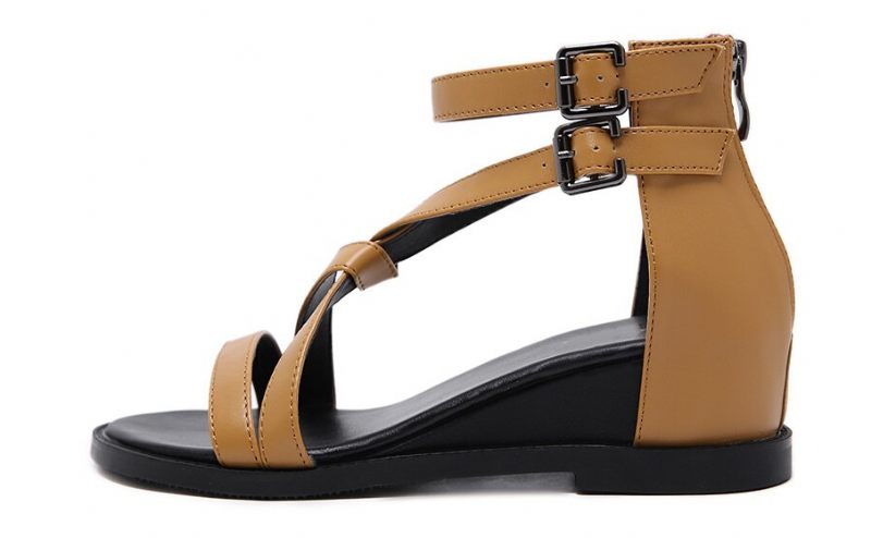 Sasha Sandal Med Kilklack För Kvinnor - Svart