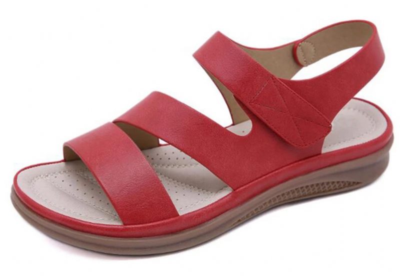 Saula Bekväm Sandal För Kvinnor - Röd