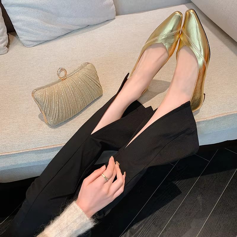Selena Spetsiga Elegant Pump För Kvinnor - Svart