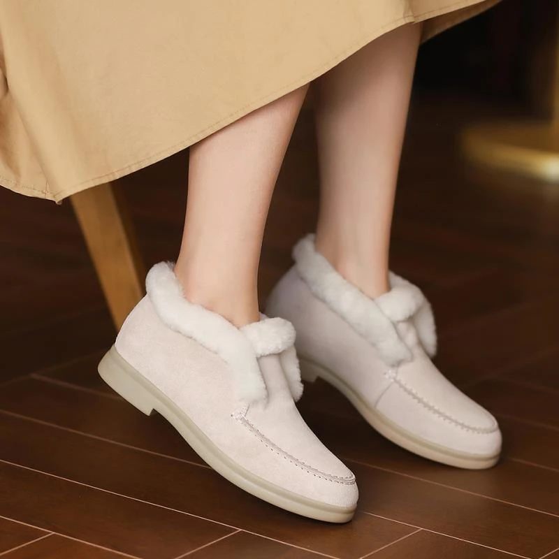 Sella Varma Vintersnöskor För Kvinnor - Beige