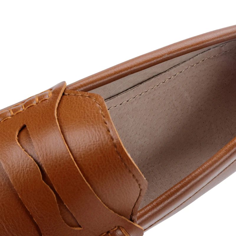 Sika Damer Flat Leather Loafer Svarta Skor - Svart
