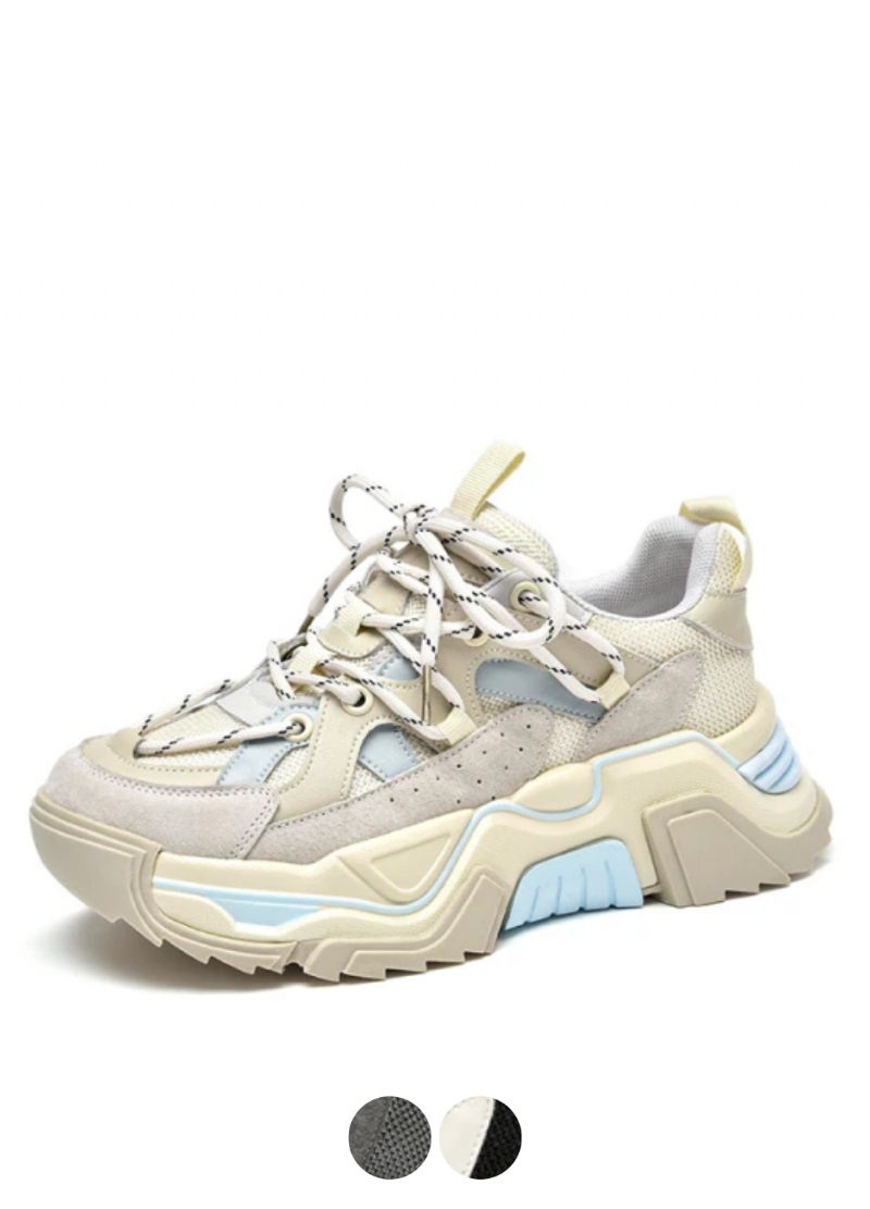 Sinay Läder Sneaker Platform Sole Skor För Kvinnor
