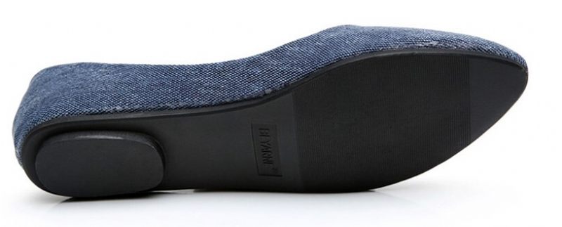 Sinty Platt Mjuka Tygskor För Kvinnor - Blå