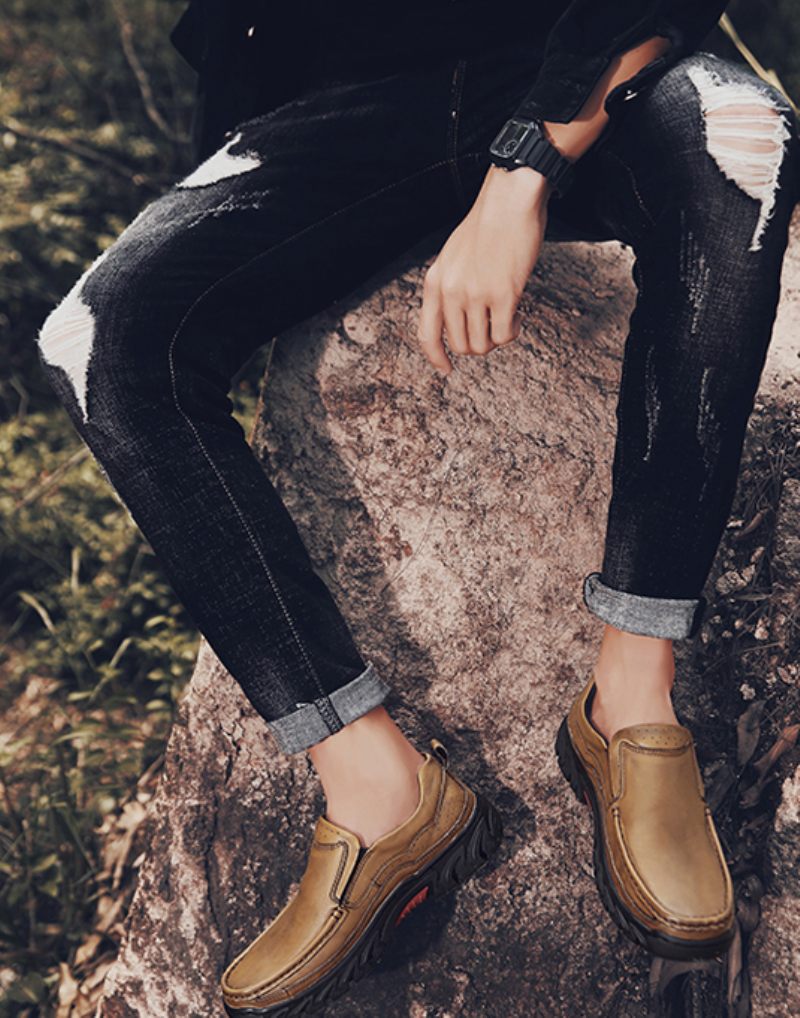 Sistnämnda Loafers För Män Casual Skor - Brun