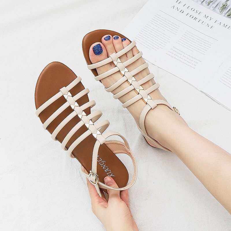 Solvey Roman Beach Sandal För Kvinnor - Brun