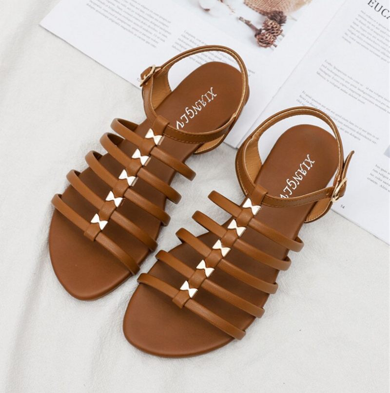 Solvey Roman Beach Sandal För Kvinnor - Brun