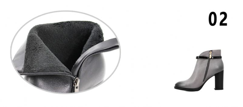 Soraya Booties Ankellängd - Grå nötskinn