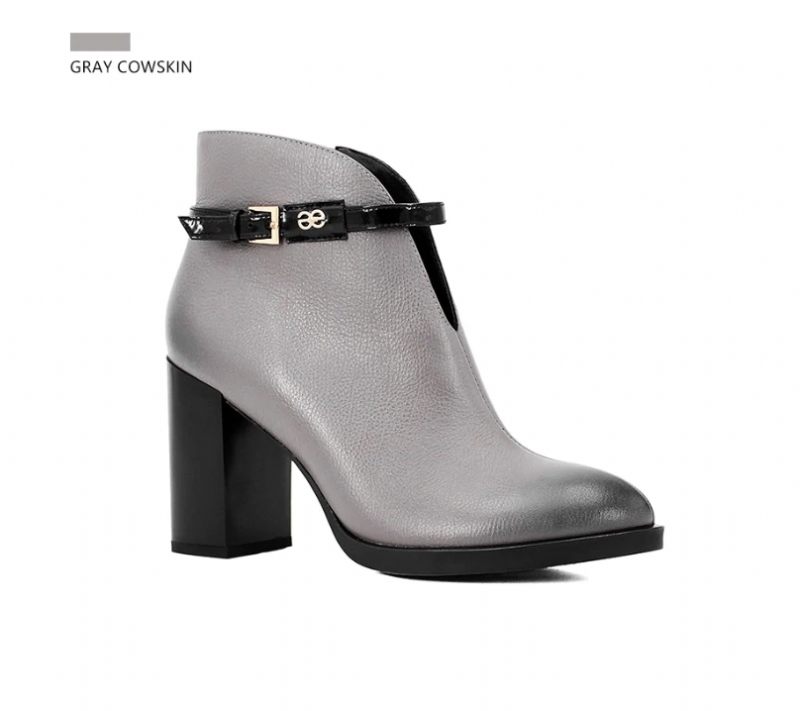 Soraya Booties Ankellängd - Grå nötskinn