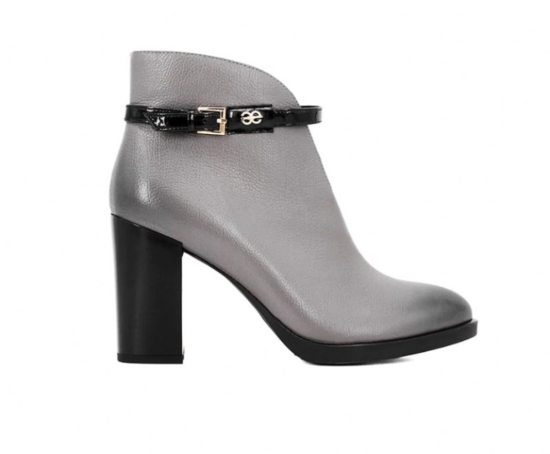 Soraya Booties Ankellängd - Grå nötskinn