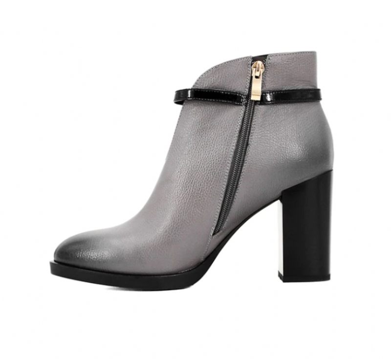 Soraya Booties Ankellängd - Grå nötskinn