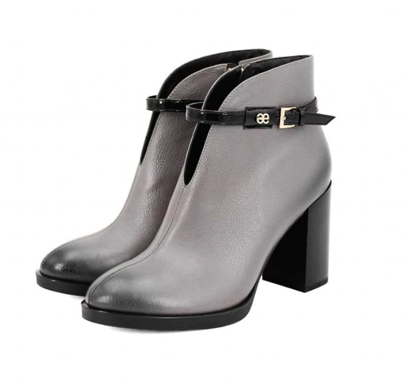Soraya Booties Ankellängd - Grå nötskinn