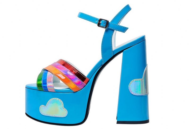Stefania Sandal Med Klackar För Kvinnor - Himmel
