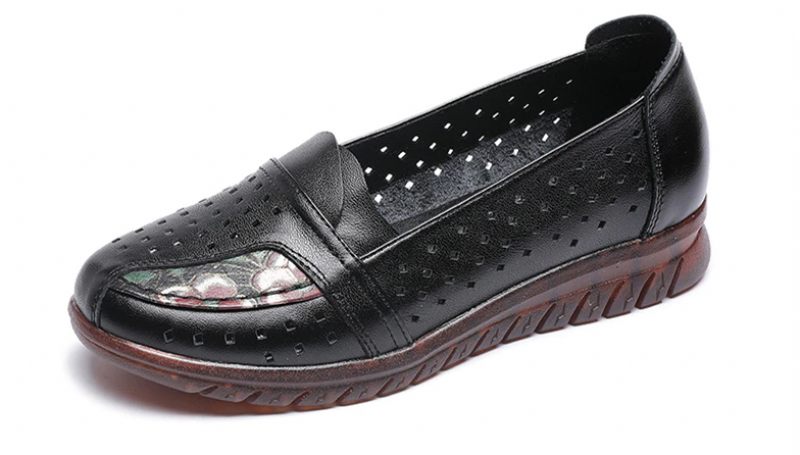 Stella Slip-on Skor I Äkta Läder För Kvinnor - Svart
