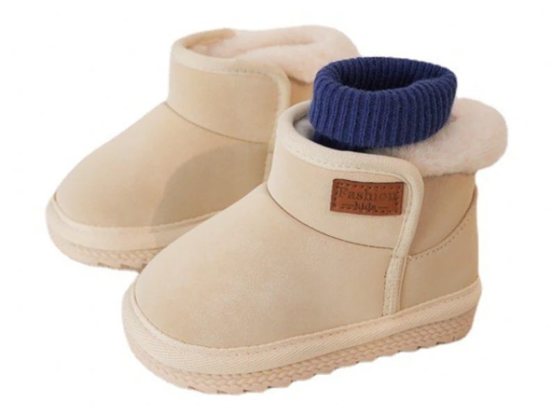 Timmy Baby Pojkars Snöstövel - Beige Päls