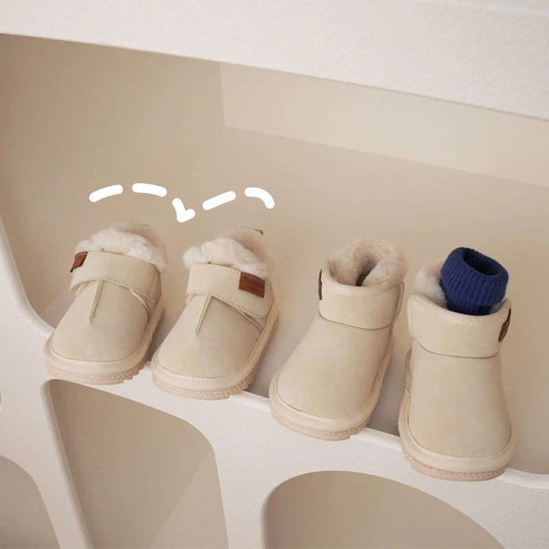 Timmy Baby Pojkars Snöstövel - Beige Päls
