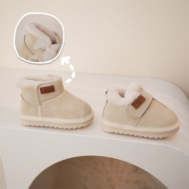 Timmy Baby Pojkars Snöstövel - Beige Päls