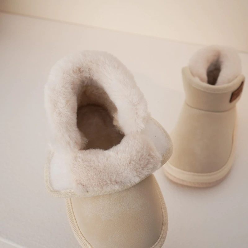 Timmy Baby Pojkars Snöstövel - Beige Päls