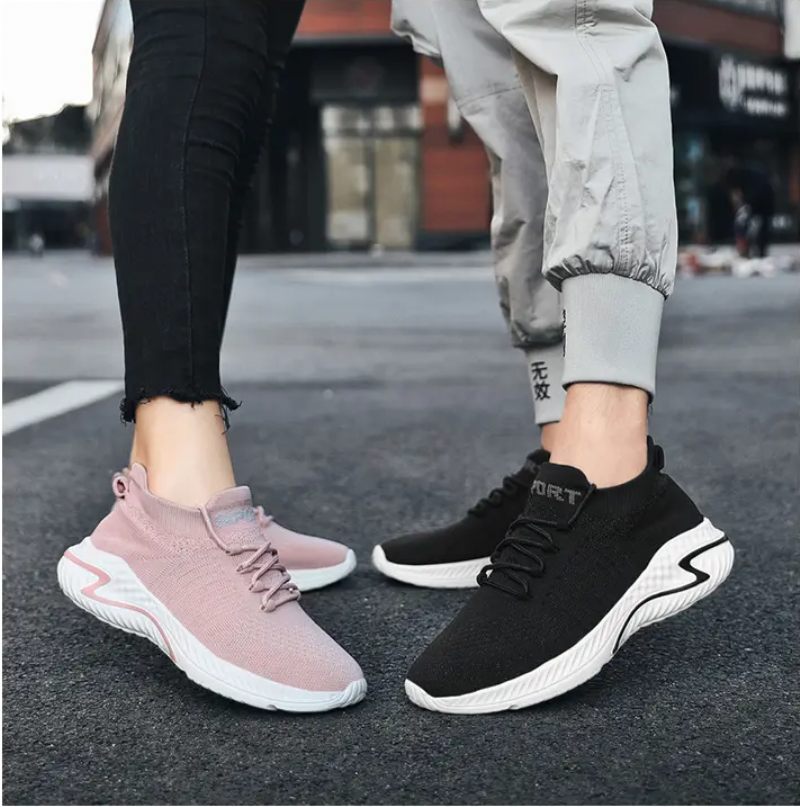 Timy Unisex Löparsneaker - Svart Vit
