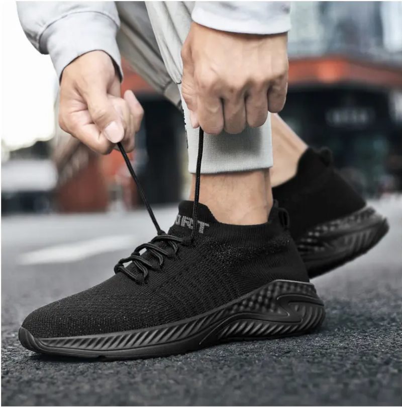 Timy Unisex Löparsneaker - Svart Vit